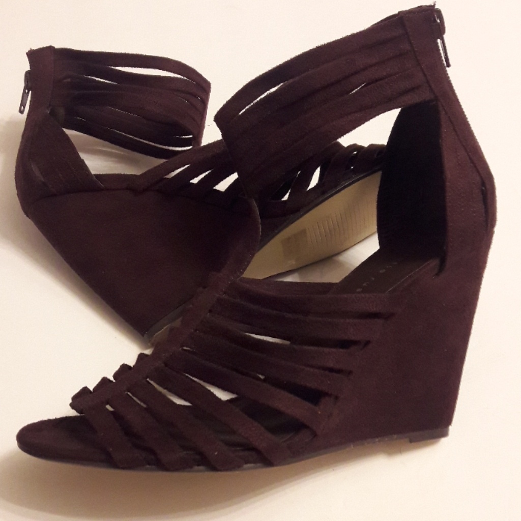 Charlotte Russe/ Brown/Caged/ Wedge Heels